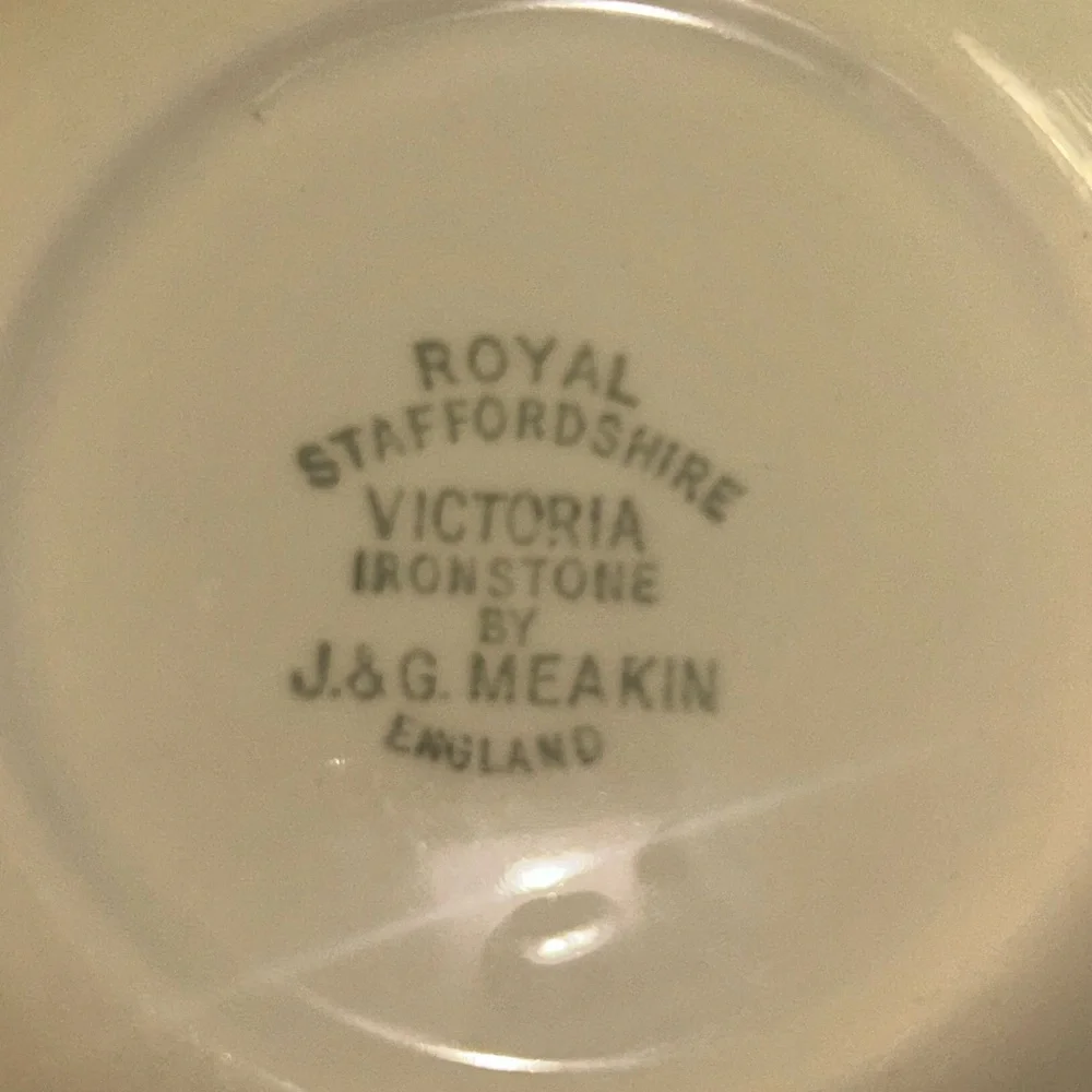 50%offw❤️ 4 pc J & G Meakin Renaissance Green Sterling Ironstone 6.5
